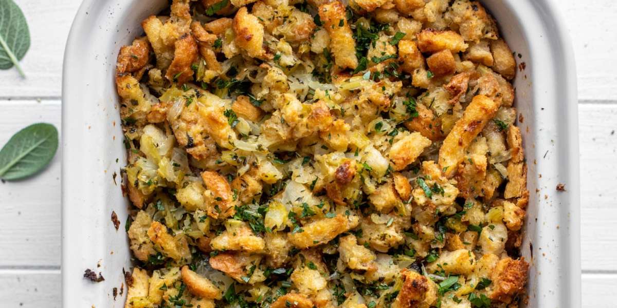 The BEST Stuffing Recipe - Crispy, Buttery Herb Stuffing - The Café Sucre  Farine