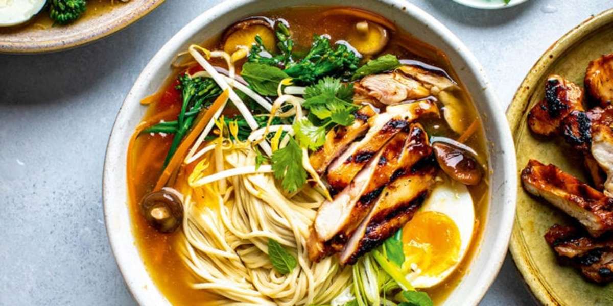 Charred chicken ramen bowls Recipe - Samsung Food