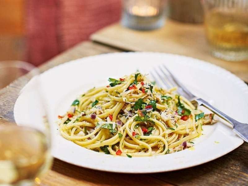 Crab Scampi with Angel Hair Pasta