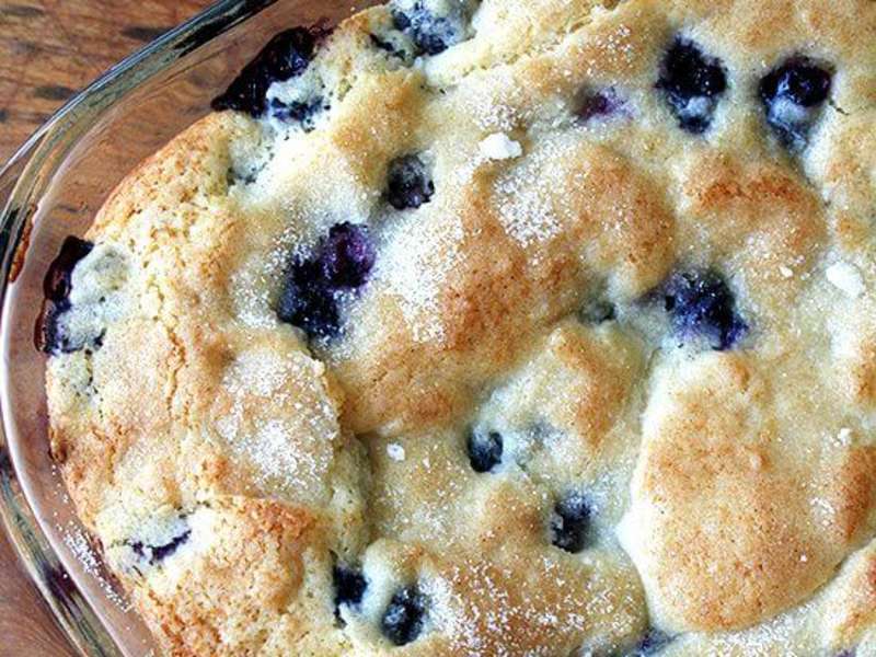 blueberry lemon snack cake - The Baking Fairy