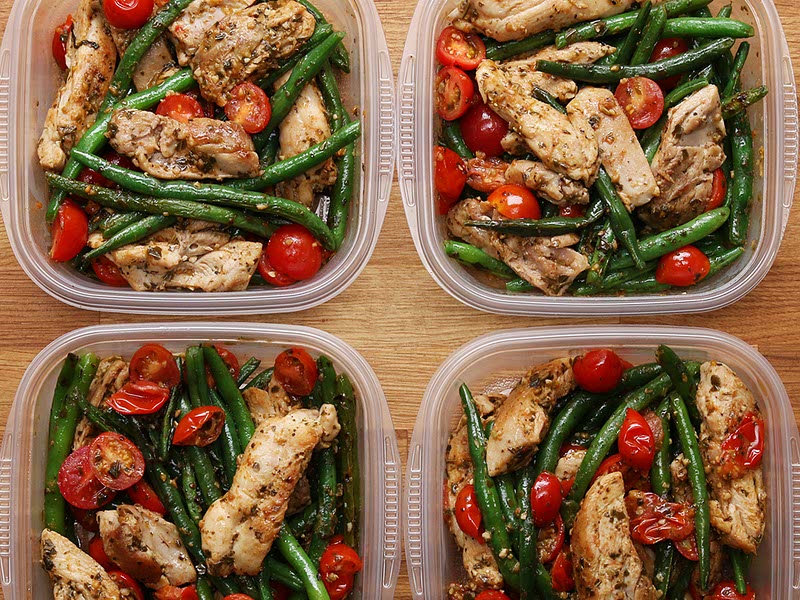 Weekday MealPrep Pesto Chicken & Veggies Recipe by Tasty Samsung Food