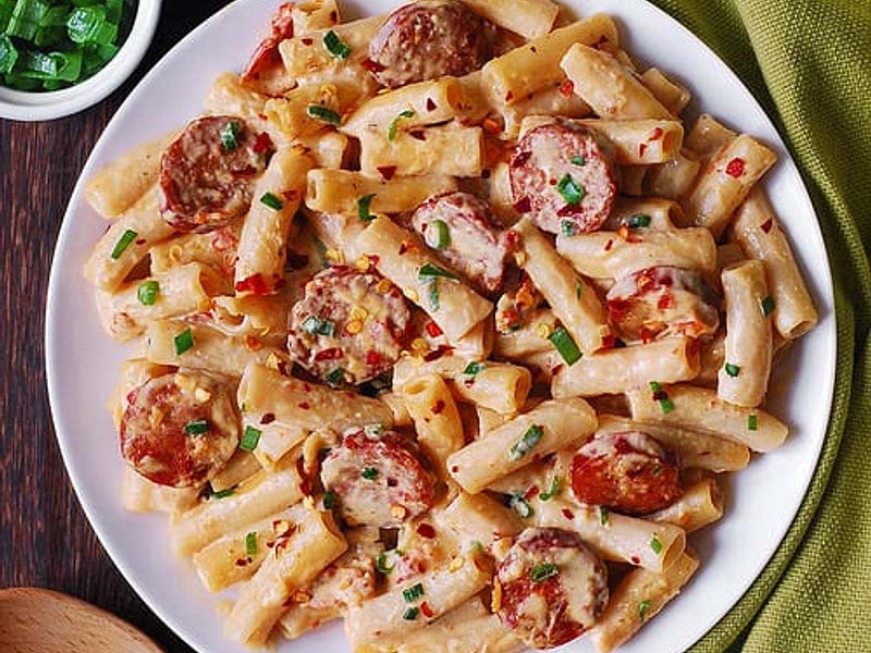 Smoked sales sausage pasta