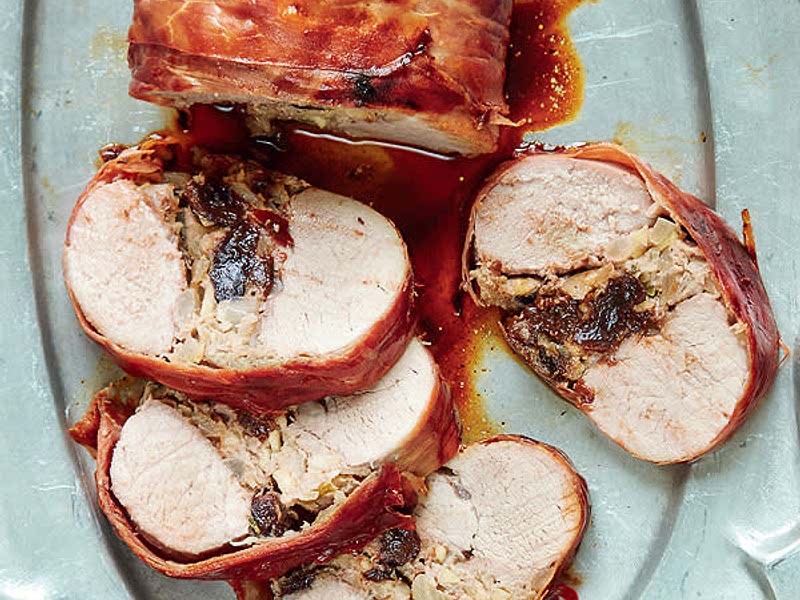 Pork loin roll Mortadella, cheese and sage Recipe Samsung Food