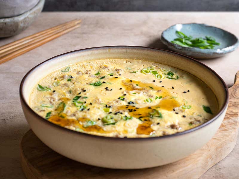 Steamed Egg with Minced Pork