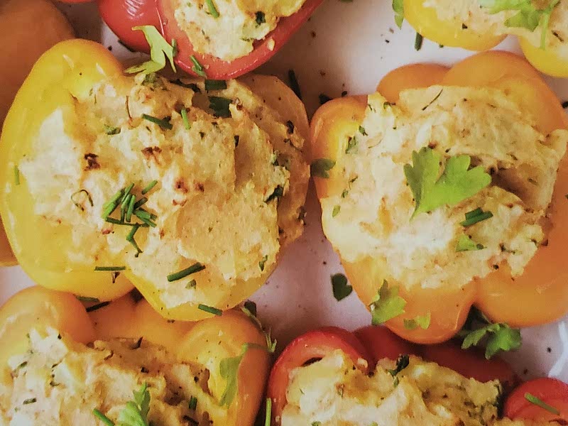 Potato & herb stuffed peppers Recipe Samsung Food