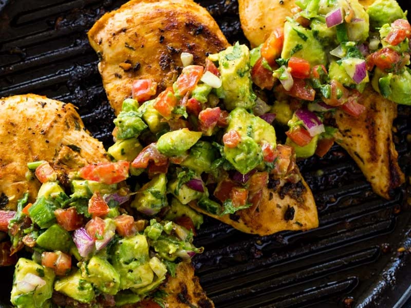 Cilantro Lime Chicken with Avocado Salsa Recipe — Samsung Food