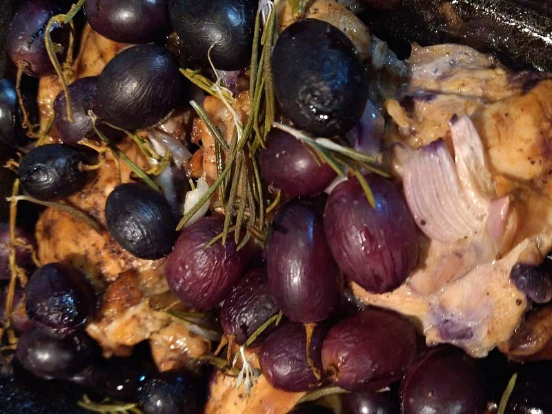 Rosemary Chicken Thighs with Roasted Grapes and Shallots Recipe Samsung Food
