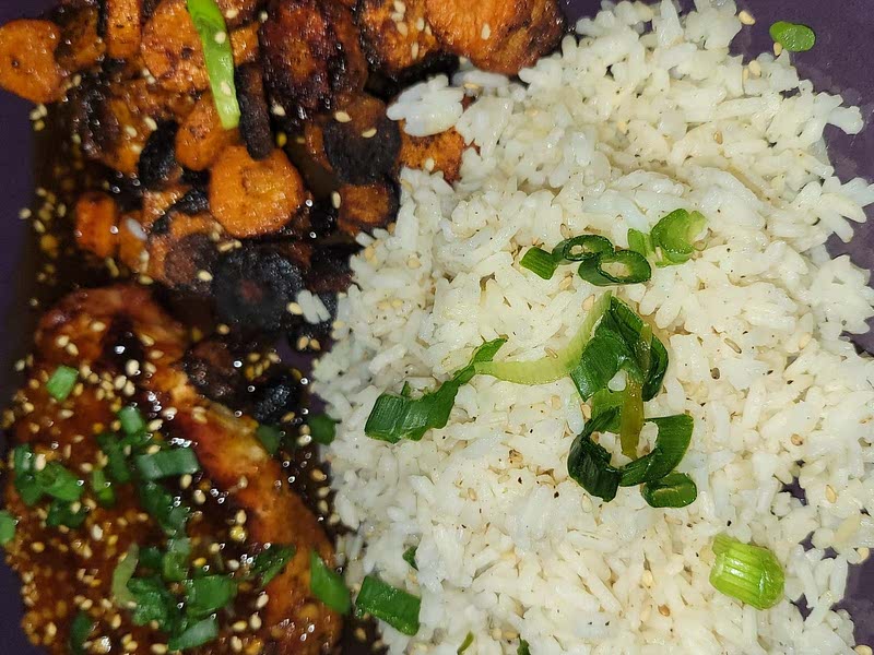 Bulgogi Pork Tenderloin with Roasted Carrots & Lime Rice Recipe Samsung Food