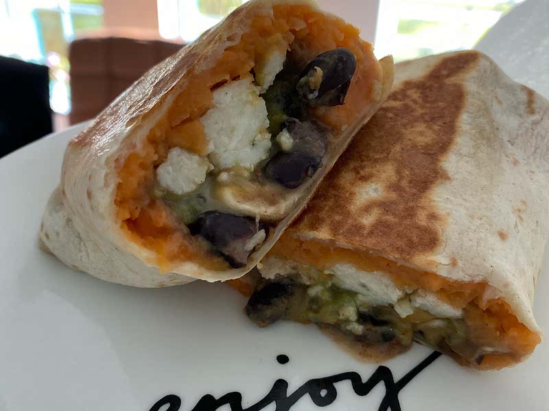 Sweet Potato, Black Bean & Egg White Breakfast Burritos Recipe
