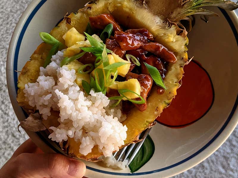 Chicken teriyaki pineapple shop bowl
