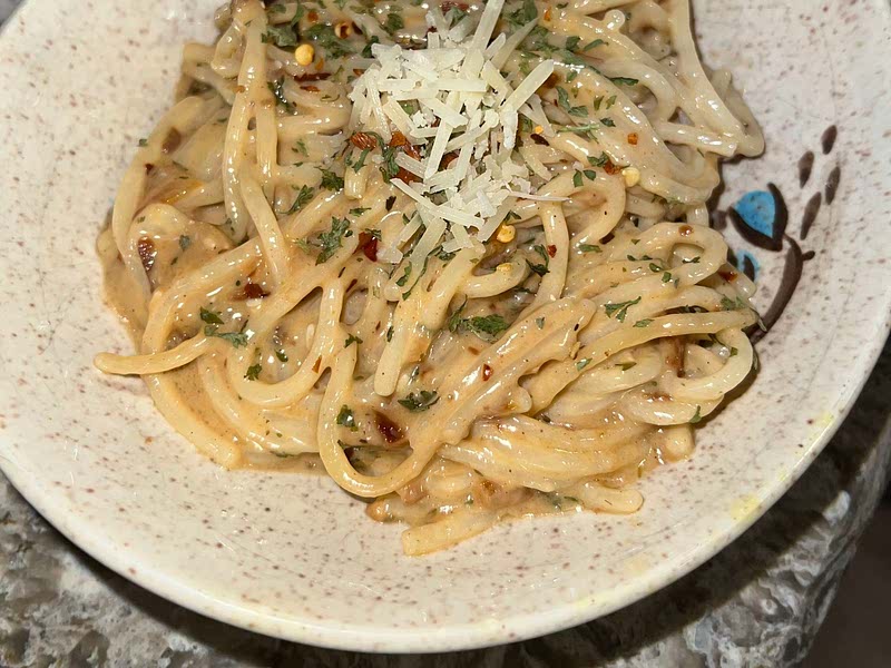 White Wine Garlic Butter Bucatini Recipe Samsung Food App