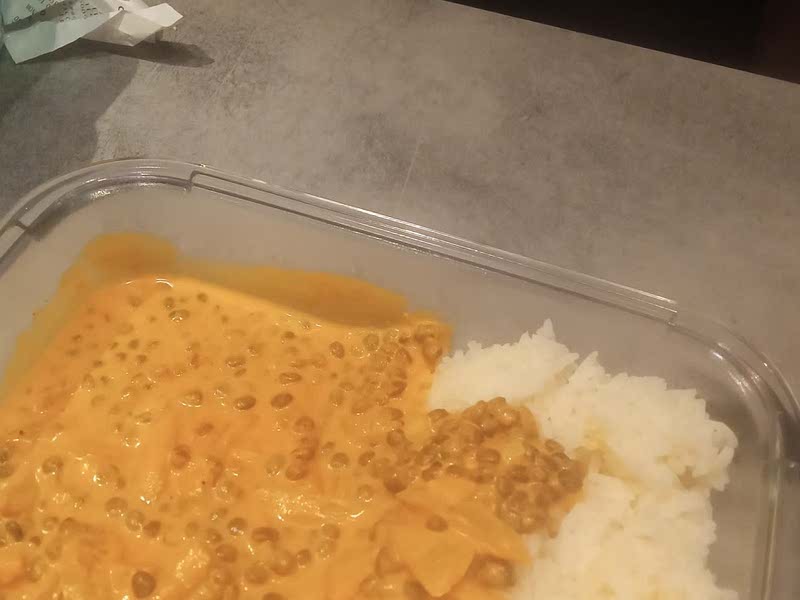 North Indian Style Cauliflower & Lentil Dal with Caramelised Onion and