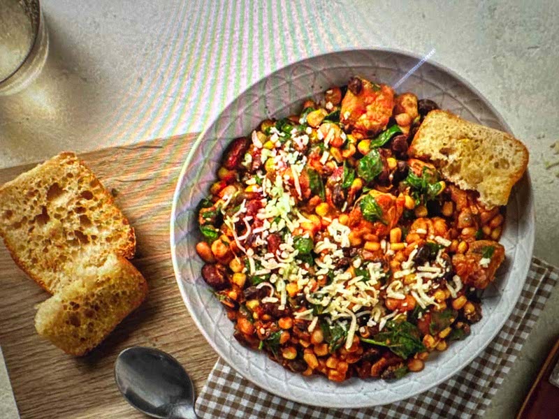 OnePot Beefy Taco Soup with Mexican Cheese & Sour Cream Recipe
