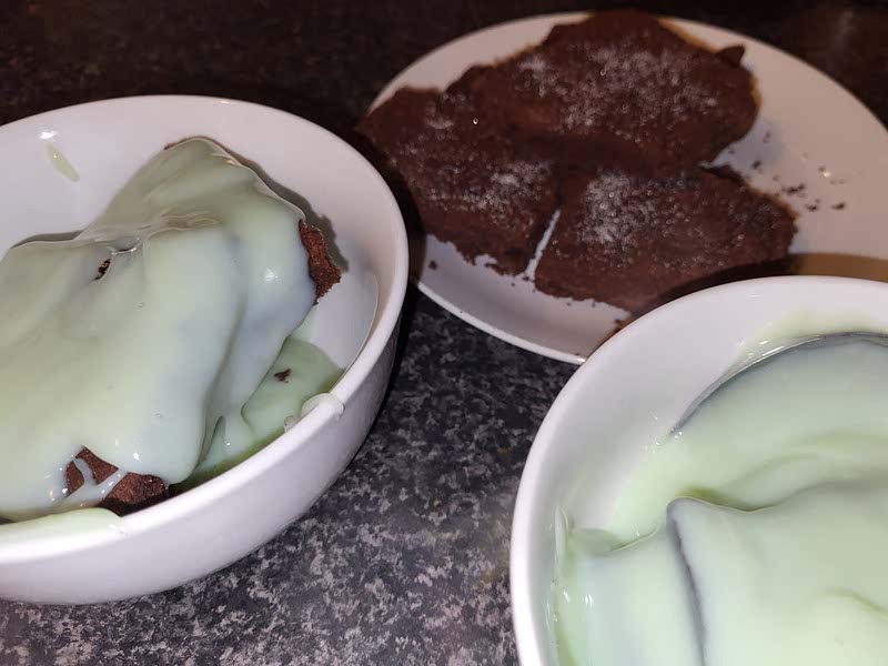 Chocolate Concrete Cake & Mint Custard Recipe — Samsung Food