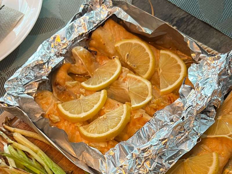 Grelots with Lemon and Merken in Foil - Recipe