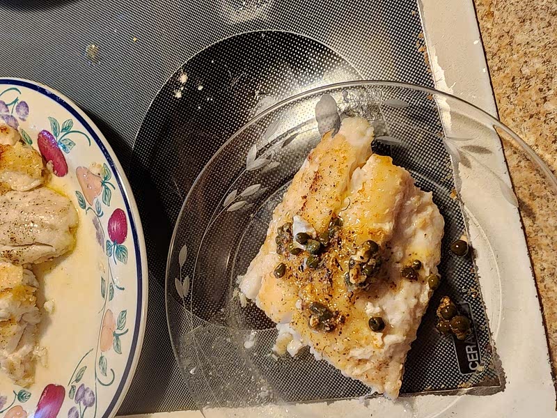 Lingcod Recipe PanSeared Fish with Lemon Caper Sauce Samsung Food App