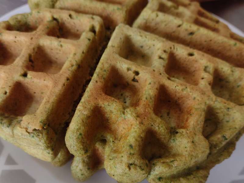 Freezer-Friendly Spinach Waffles