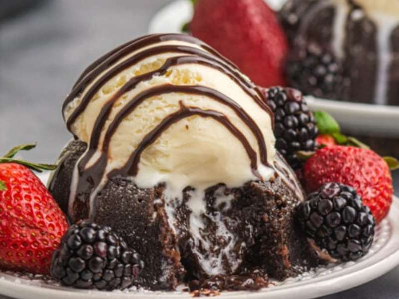 Puppy Chow Lava Cakes For Two - My Farmhouse Table