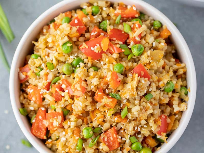 Garlic Cauliflower Fried "Rice" Recipe Samsung Food