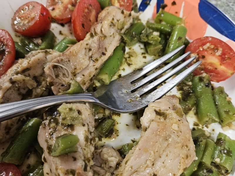 Weekday Meal-Prep Pesto Chicken & Veggies Recipe by Tasty