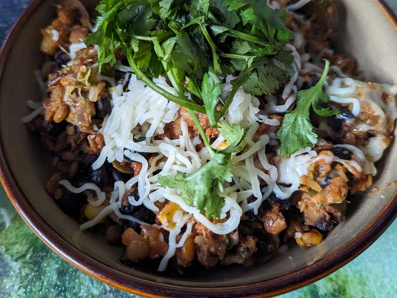 One Pot Cheesy Mexican Lentils, Black Beans and Rice Recipe — Samsung Food