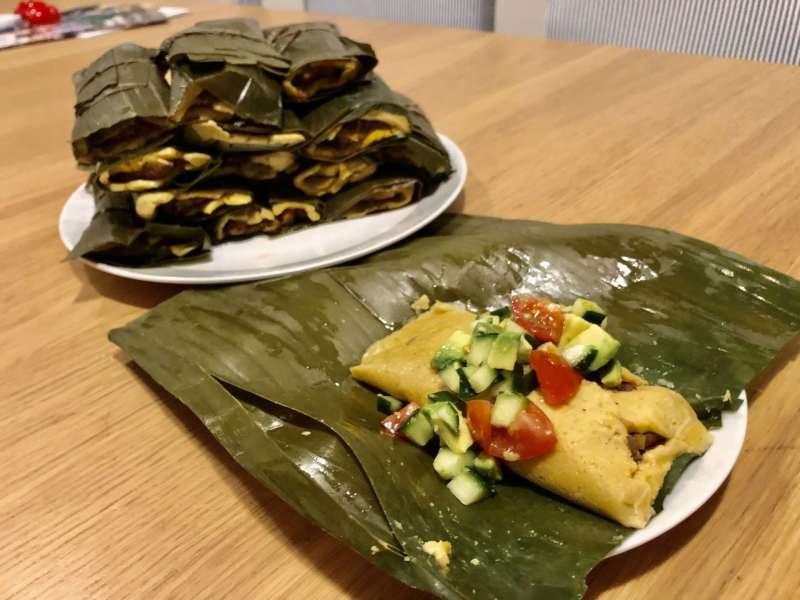 Tamales de Mole Poblano with Banana Leaves - Kitchen Wrangler
