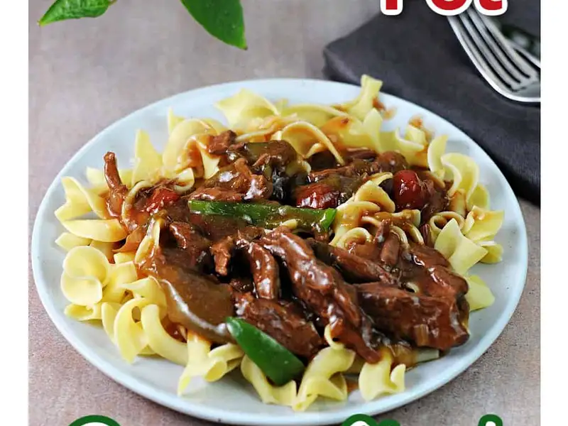 Instant pot pepper online steak with tomato sauce