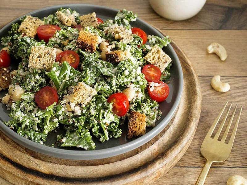 Green Bean and Kale Caesar Salad Recipe — Samsung Food