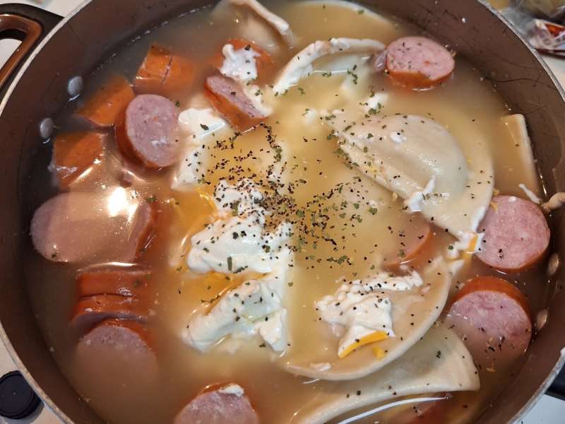 Easy Crockpot Pierogi Casserole with Kielbasa