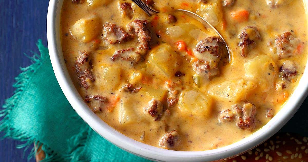 Cheeseburger soup hotsell