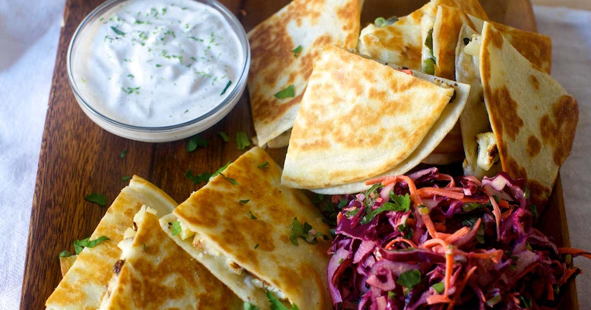 charred cauliflower quesadillas Recipe Samsung Food