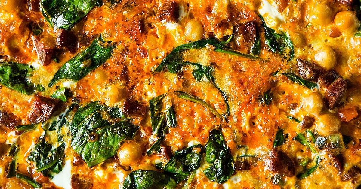 Chickpea, Spinach, and Chorizo Frittata Recipe — Samsung Food