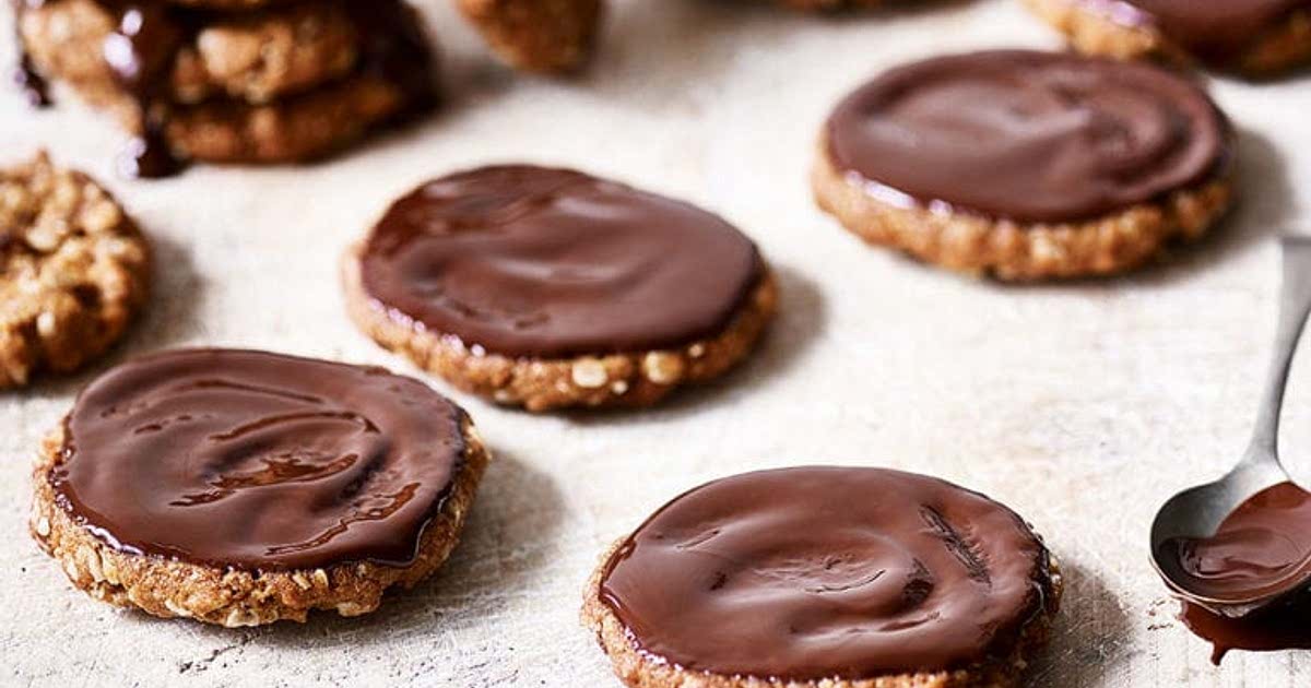 Chocolate hobnobstyle biscuits (vegan) Recipe Samsung Food
