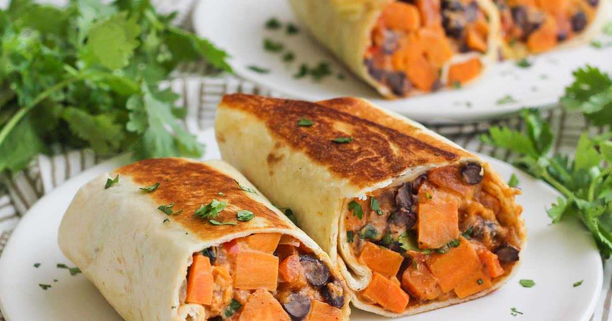Spicy Sweet Potato & Black Bean Burrito Recipe Samsung Food