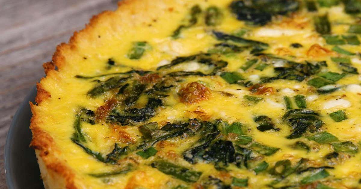 CauliflowerCrusted Quiche Recipe by Tasty Samsung Food App