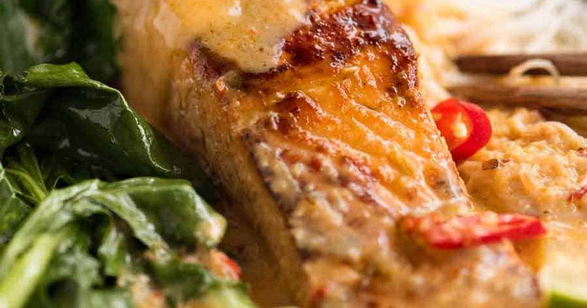 Poached Salmon in Coconut Lime Sauce Recipe Samsung Food