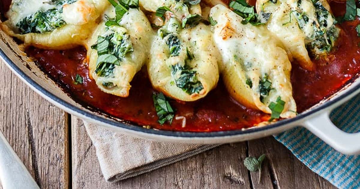Easy Spinach & Ricotta Stuffed Shells Recipe Samsung Food App