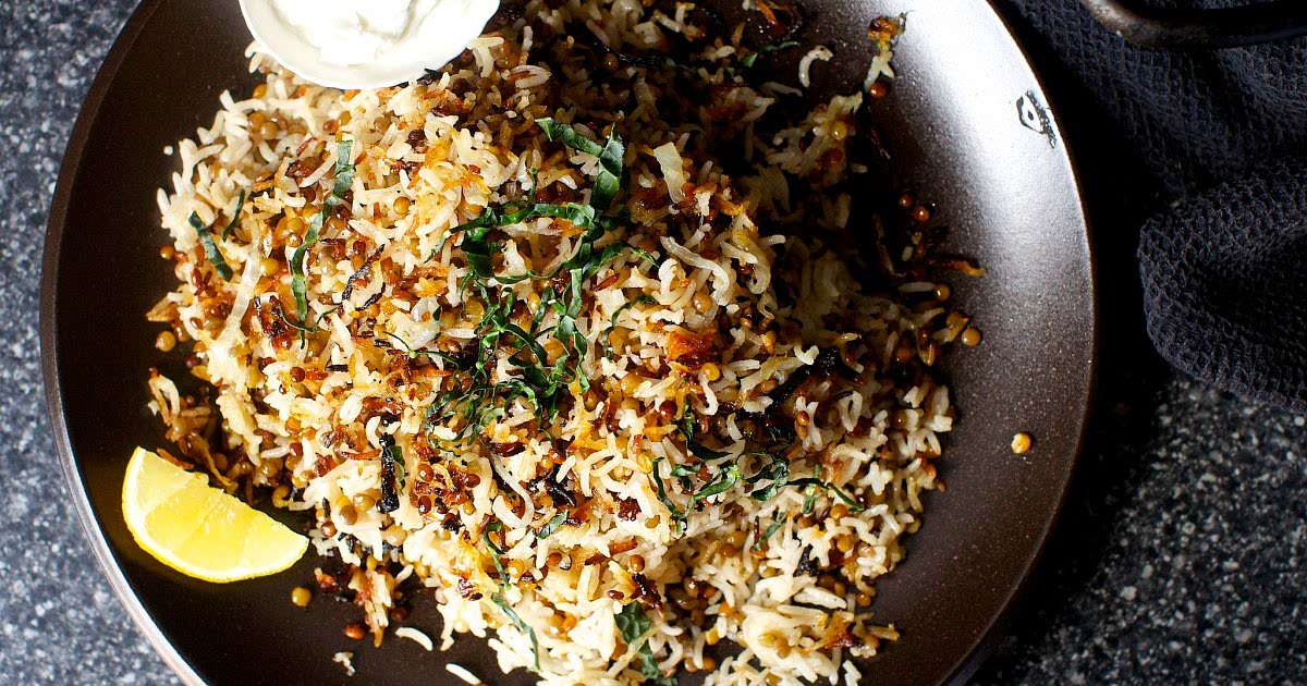 stuckpot rice with lentils and yogurt Recipe Samsung Food