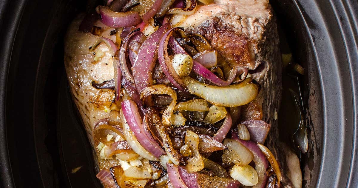 Slow Cooker Brisket and Onions Recipe Samsung Food