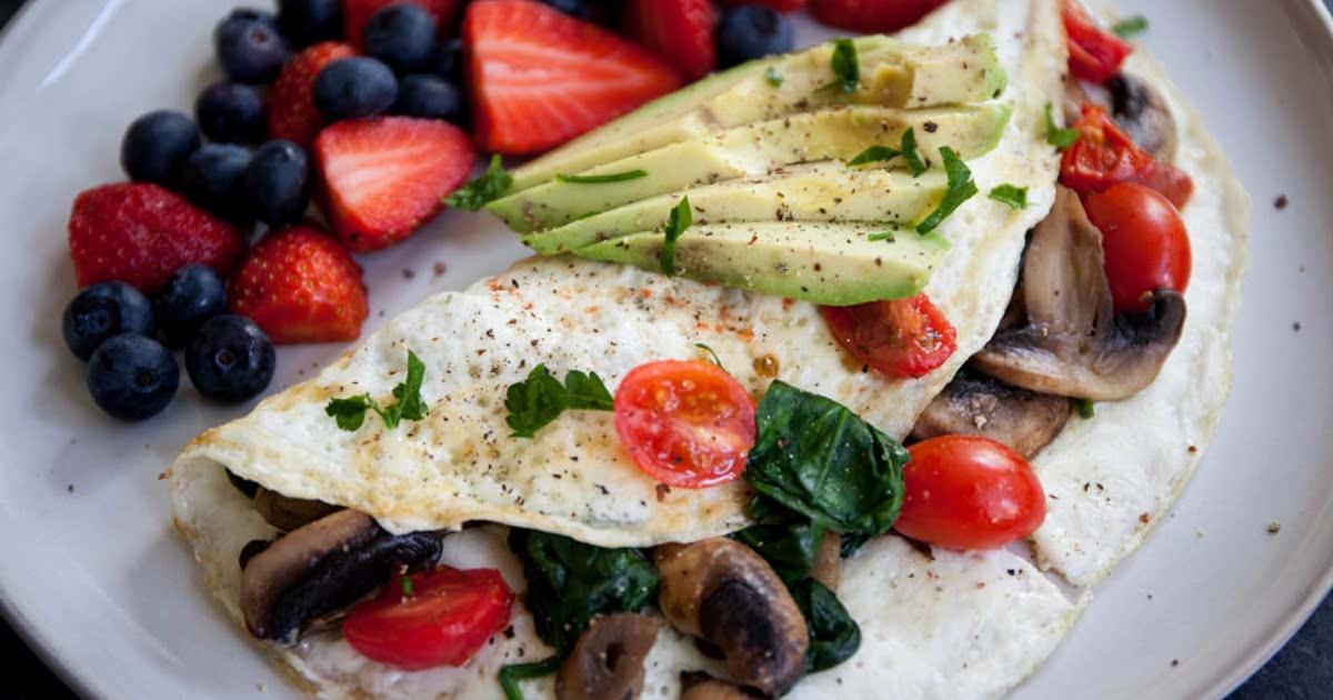 Spinach Mushroom Egg White Omelette Recipe Samsung Food