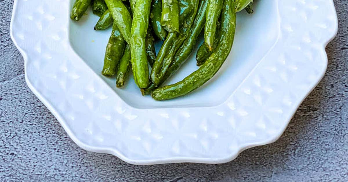 Air Fryer Garlic Roasted Green Beans Recipe Samsung Food