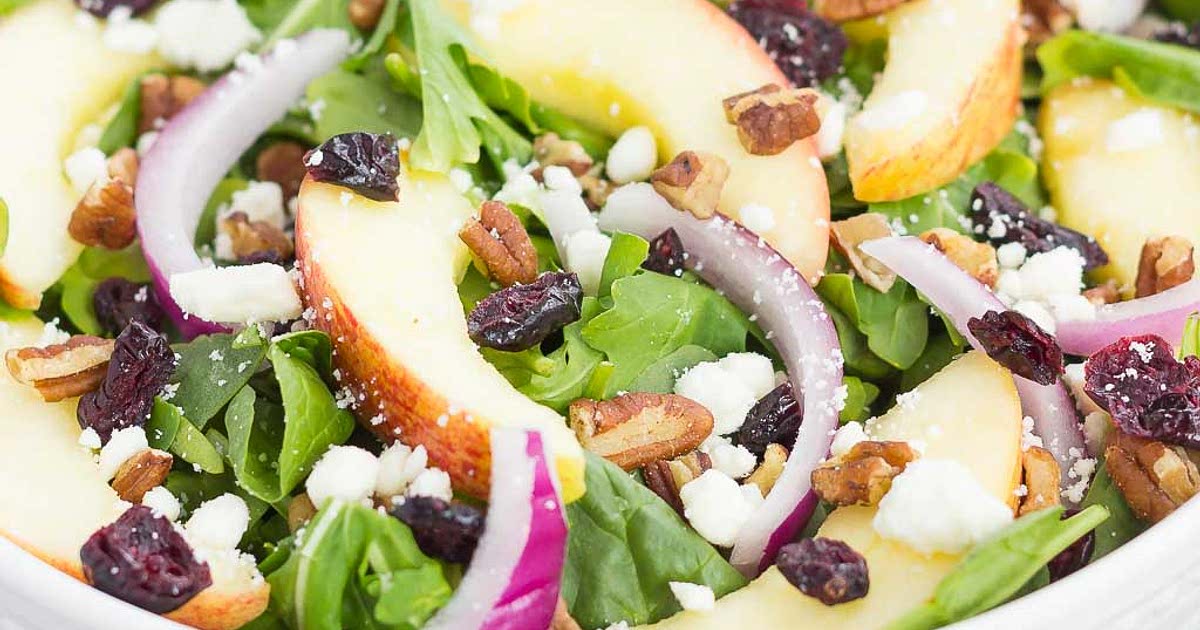 Apple Cranberry Pecan Salad with Honey Cider Vinaigrette Recipe