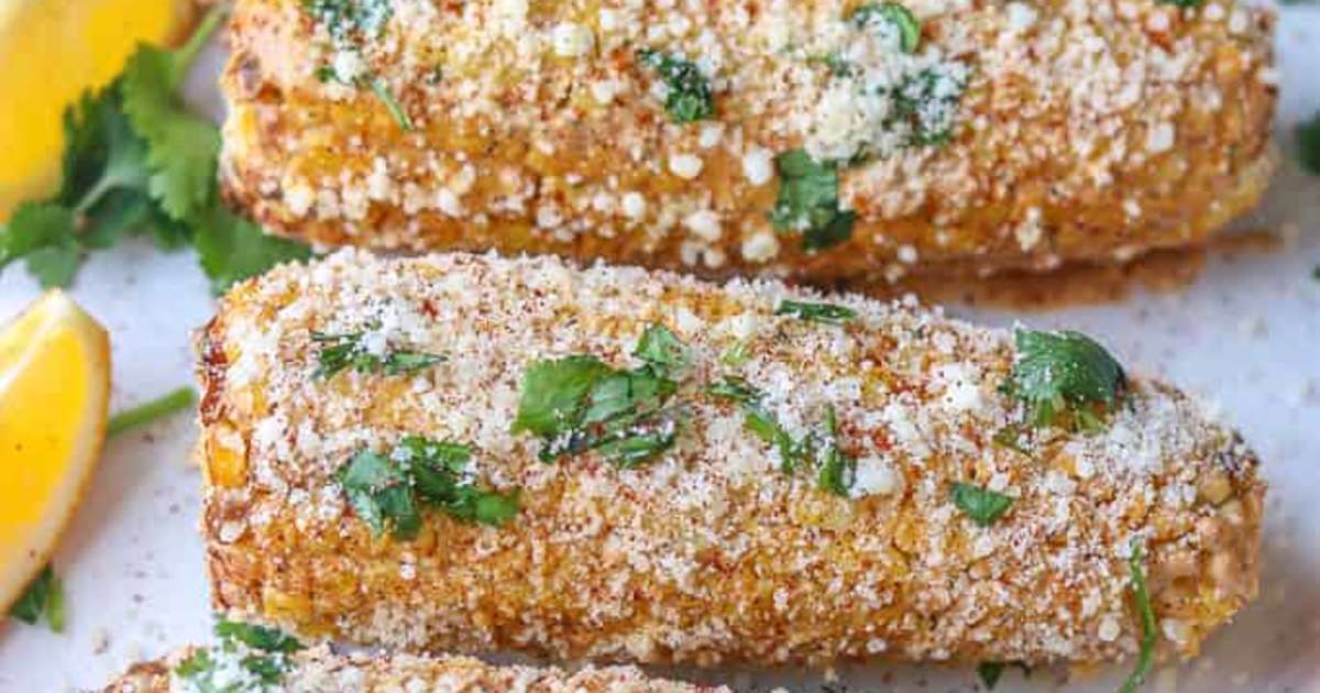 Air Fryer Elotes (Mexican Street Corn in Air Fryer)