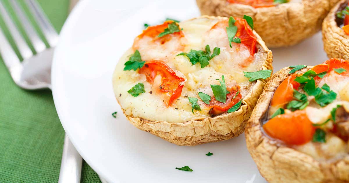 Med Style Portobello Pizzas The Fast 800 Recipe Samsung Food