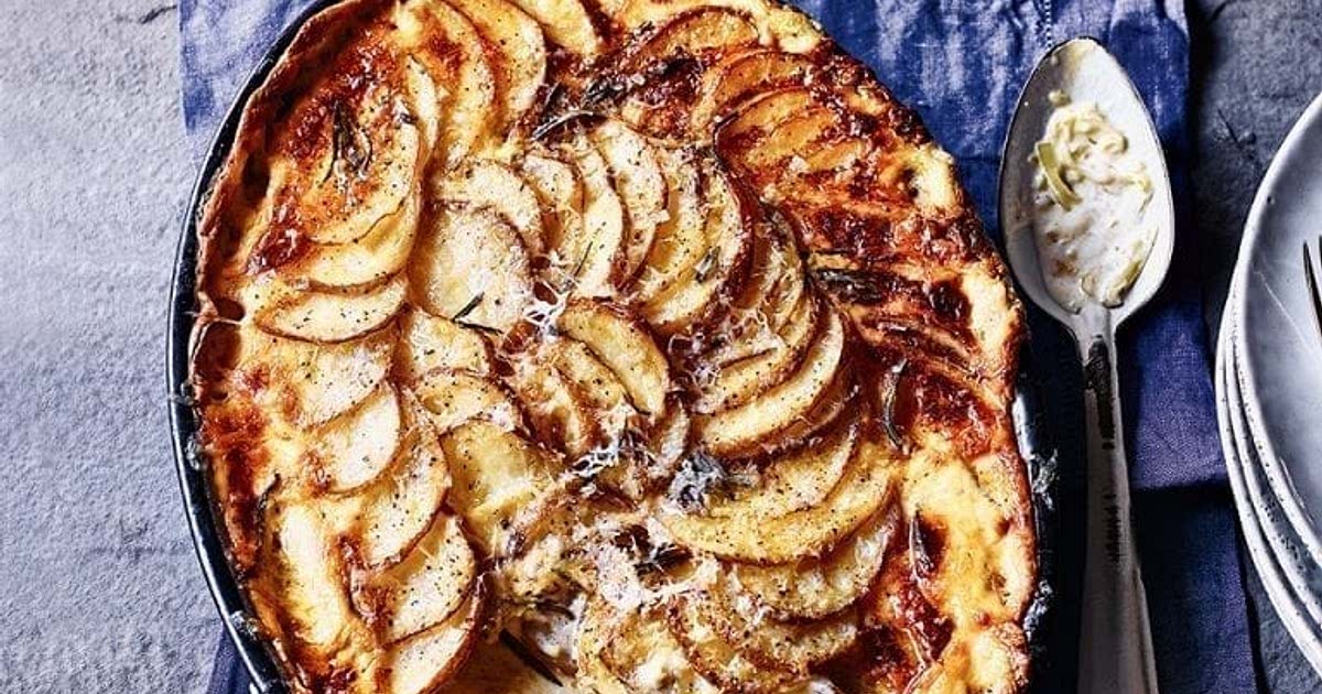 Smoked haddock and bacon potato gratin Recipe Samsung Food