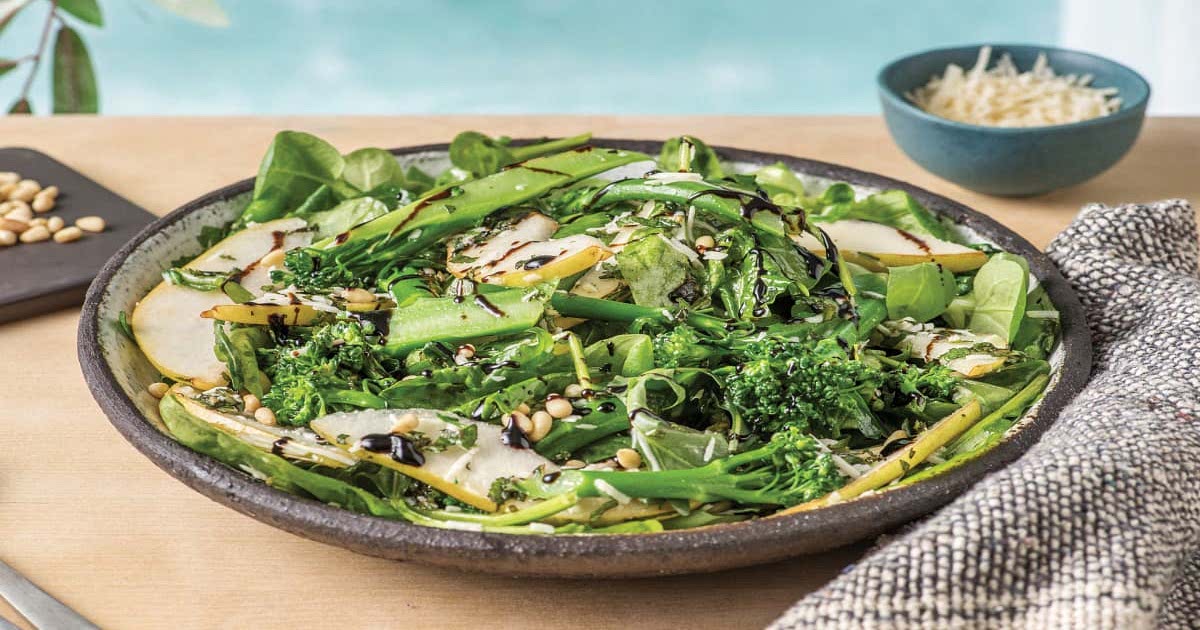 Pear & Broccolini Salad with Parmesan, Mint & Pine Nuts Serves 2