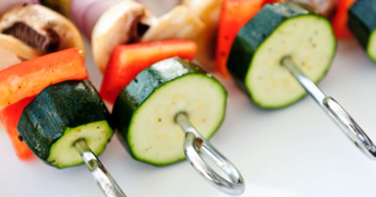 Brochettes de légumes grillés au citron