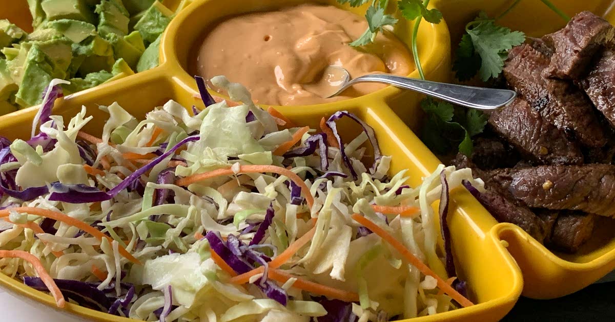 DIY steak tacos with creamy smoky sauce (low sodium) Recipe Samsung Food App