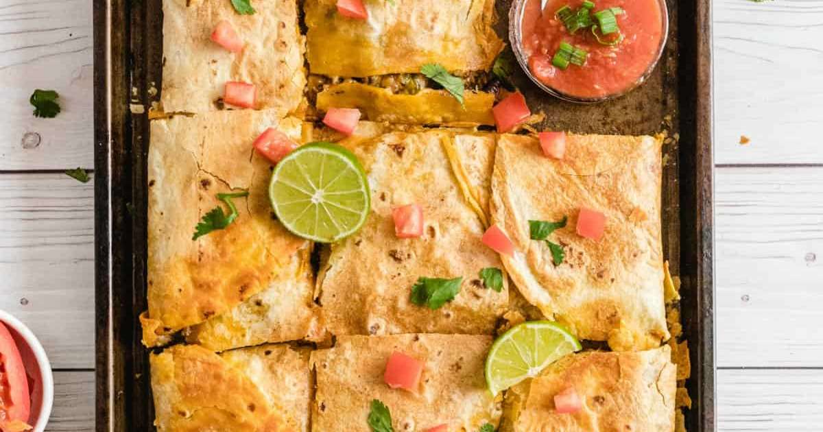 Sheet Pan Quesadillas - To Simply Inspire