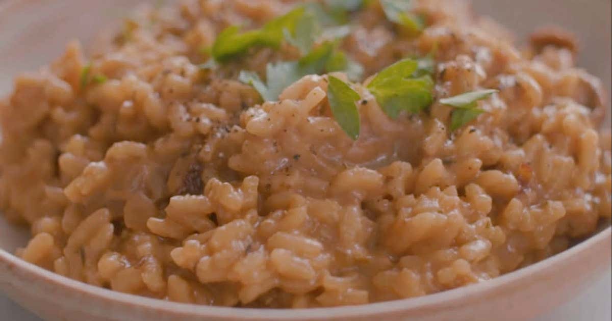 Easy PlantBased Porcini Mushroom Risotto Recipe — Samsung Food